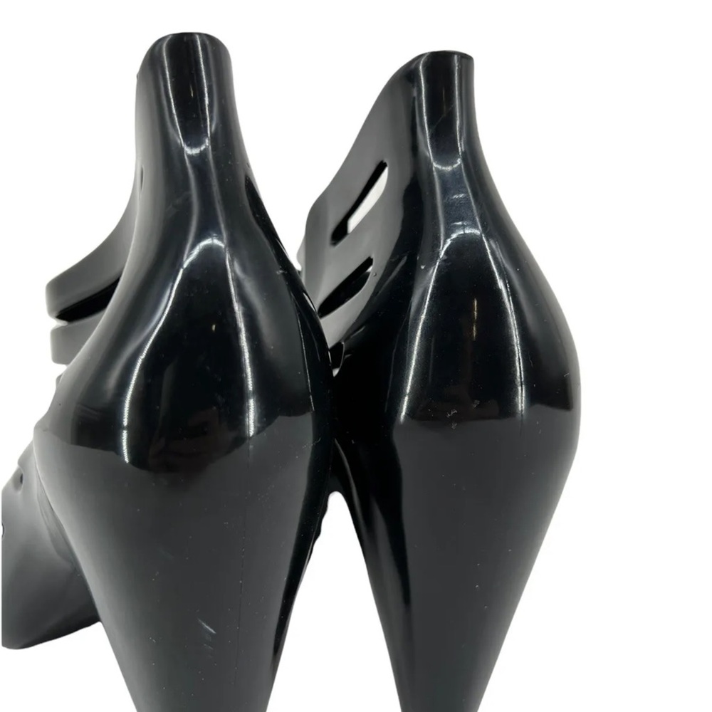 Melissa Believing Matsuo Black Strappy Jelly Ankle Booties SZ 7 Rubber
